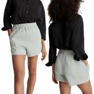 Madewell Lightspun Gauze Easy Pull-On Shorts Celadon Pale Green XXS